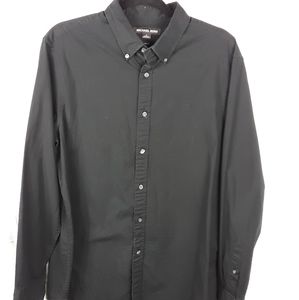 Michels Kors Classic fit Black Dress shirt Size L